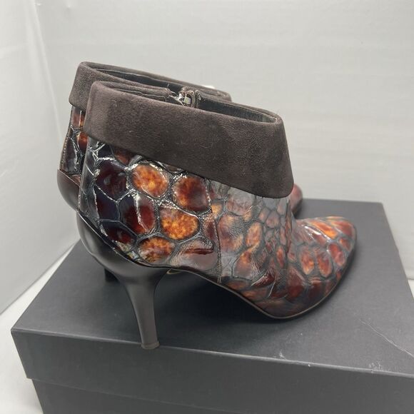 Donald J Pliner Rula Caiman Alligator Ankle Booties Boots Women Size 8.5 Preownd - Picture 6 of 14